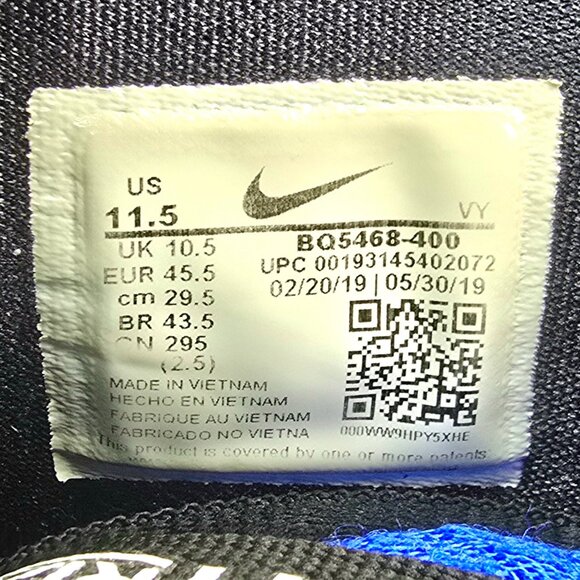 Nike Zoom Rize TB Men’s Basketball Shoes Size 11.5 Royal Blue White BQ5468-400 - Picture 11 of 11